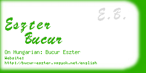 eszter bucur business card